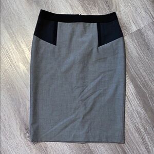Donna Ricco Elegant Gray and Black Skirt